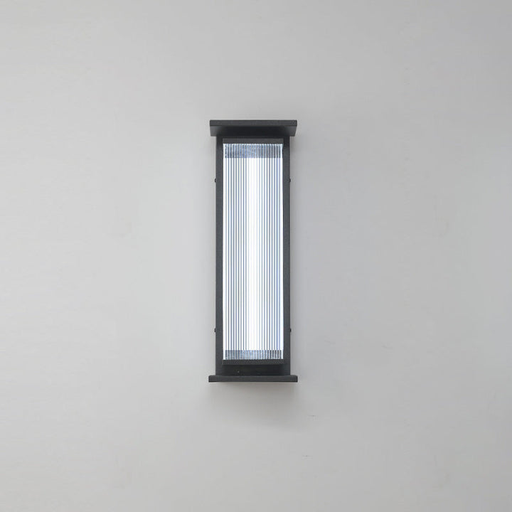 Modern Minimalist Waterproof Rectangular Stainless Steel Acrylic LED Wall Sconce Lamp For Outdoor Patio | Bowlift