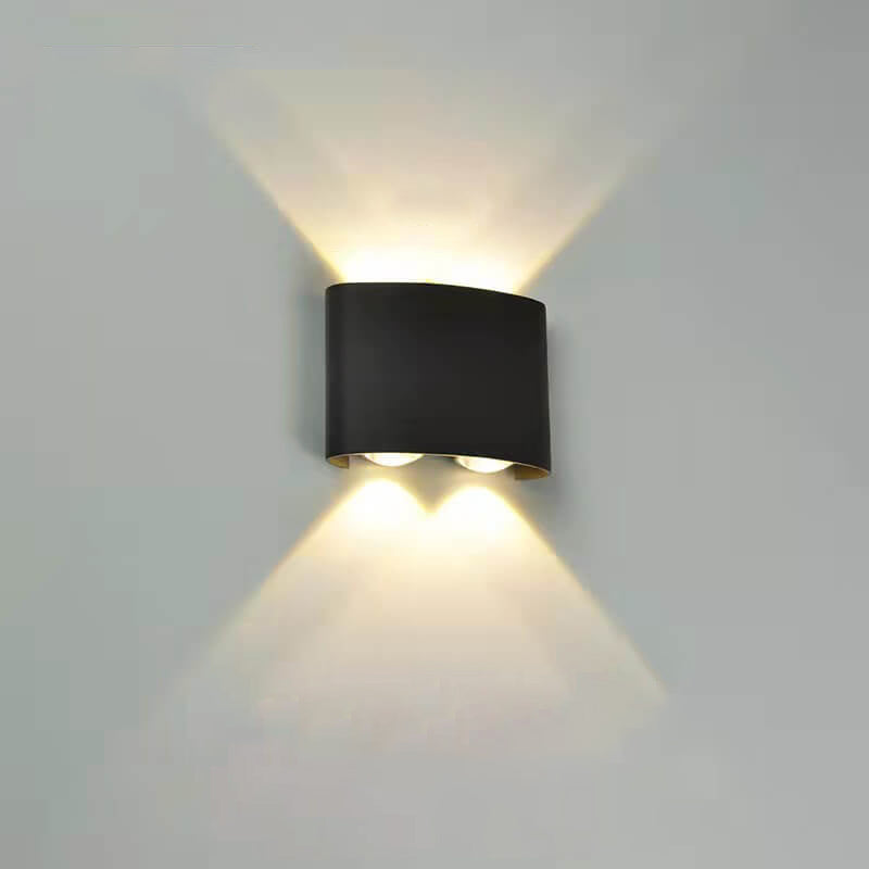 Modern Outdoor Arc Up and Down Spotlight LED Outdoor Waterproof Wall Sconce Lamp | Bowlift