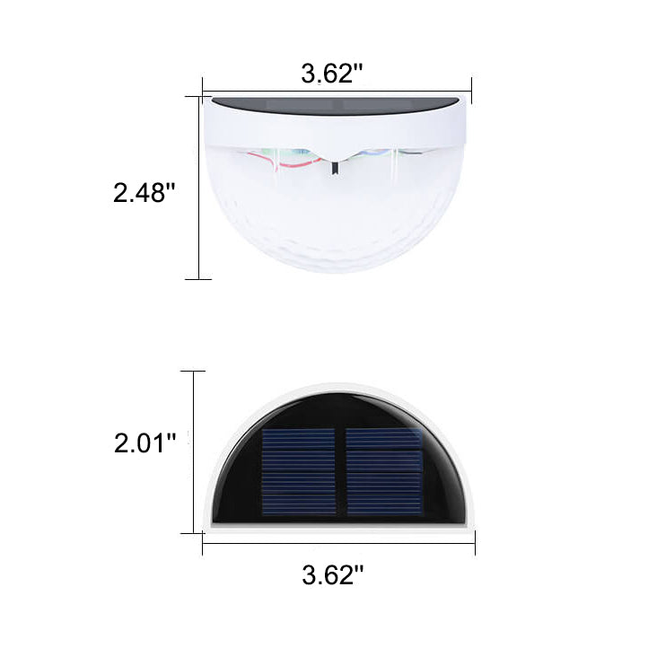 Solar Semi Circle Outdoor Waterproof Light Shadow Fence Wall Sconce Lamp | Bowlift