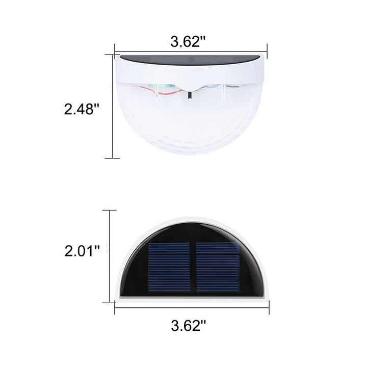 Solar Semi Circle Outdoor Waterproof Light Shadow Fence Wall Sconce Lamp | Bowlift