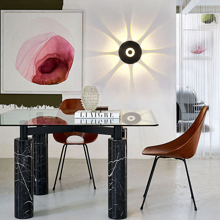 Contemporary Scandinavian Aluminum Round Shade LED Wall Sconce Lamp For Outdoor Patio | Bowlift
