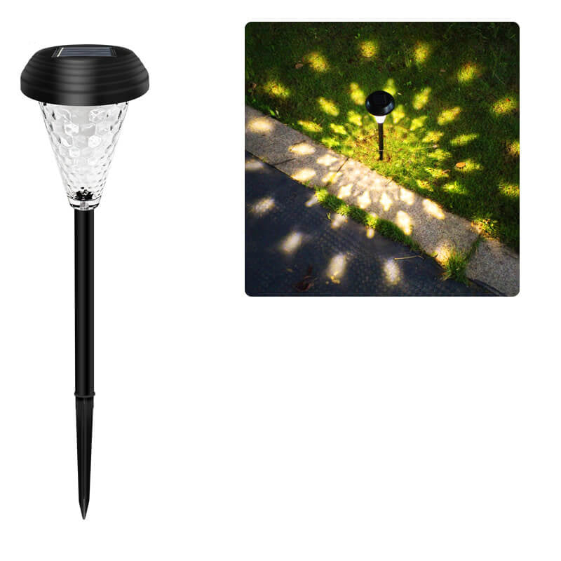 Modern Solar Glass Cone LED Outdoor Garden Ground Insert Landscape Light | Bowlift
