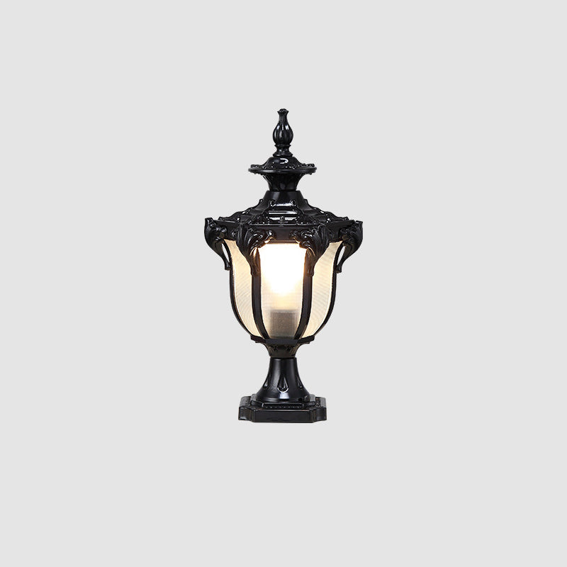 European Retro Die-Cast Aluminum Glass Solar Waterproof Outdoor Garden Landscape Column Light | Bowlift