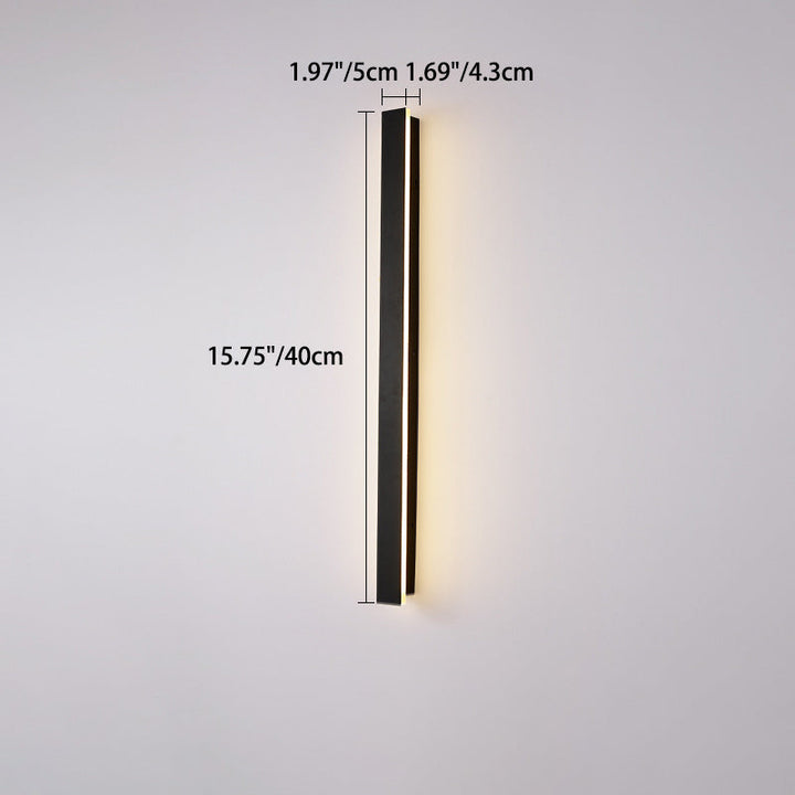 Modern Minimalist Long Rectangular Aluminum Acrylic LED Wall Sconce Lamp For Garden | Bowlift