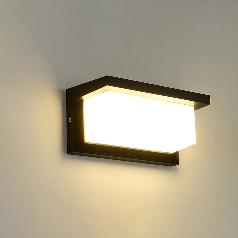 Modern Creative Geometry Aluminum Outdoor Waterproof LED Wall Sconce Lamp | Bowlift