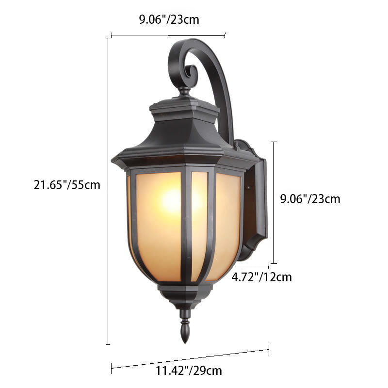 Modern European Minimalist Aluminum Alloy Square Outdoor 1-Light Wall Sconce Lamp | Bowlift
