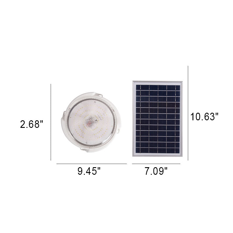 Modern Round Solar LED Remote Control Outdoor Indoor Flush Mount Lighting | Bowlift