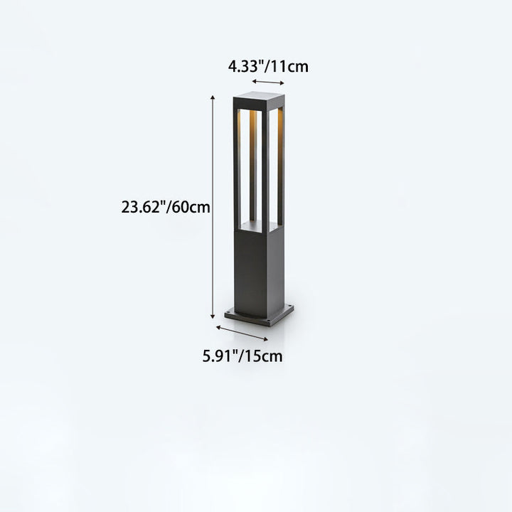 Modern Minimalist Waterproof Cylinder Square Aluminum LED Landscape Light For Garden | Bowlift