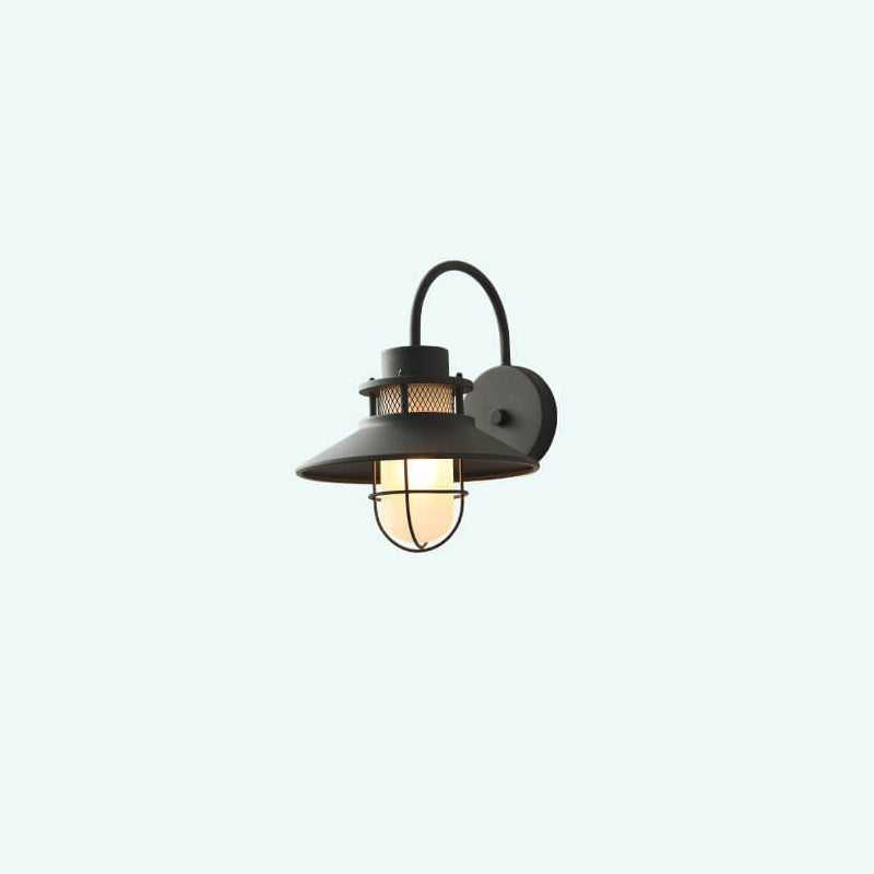 Outdoor Waterproof Iron Body 1-Light Outdoor Wall Sconce Lamp | Bowlift