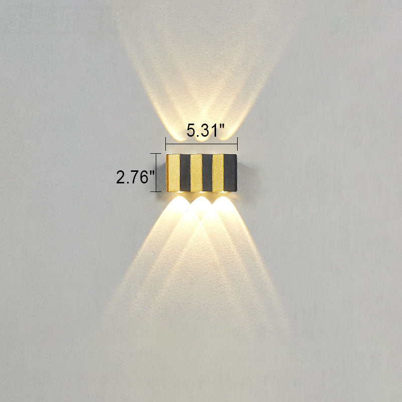 BowLift | Modern Light Luxury Golden Aluminium Outdoor Waterproof Terrace LED Wall Light Lamp