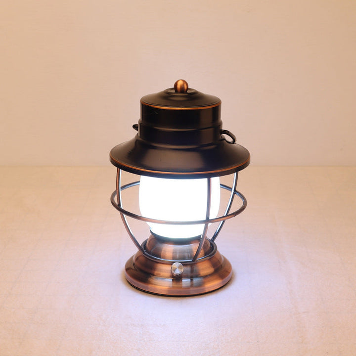 Traditional Farmhouse Waterproof Rechargeable Iron Acrylic Cylinder LED Table Lamp For Entertainment Room | Bowlift