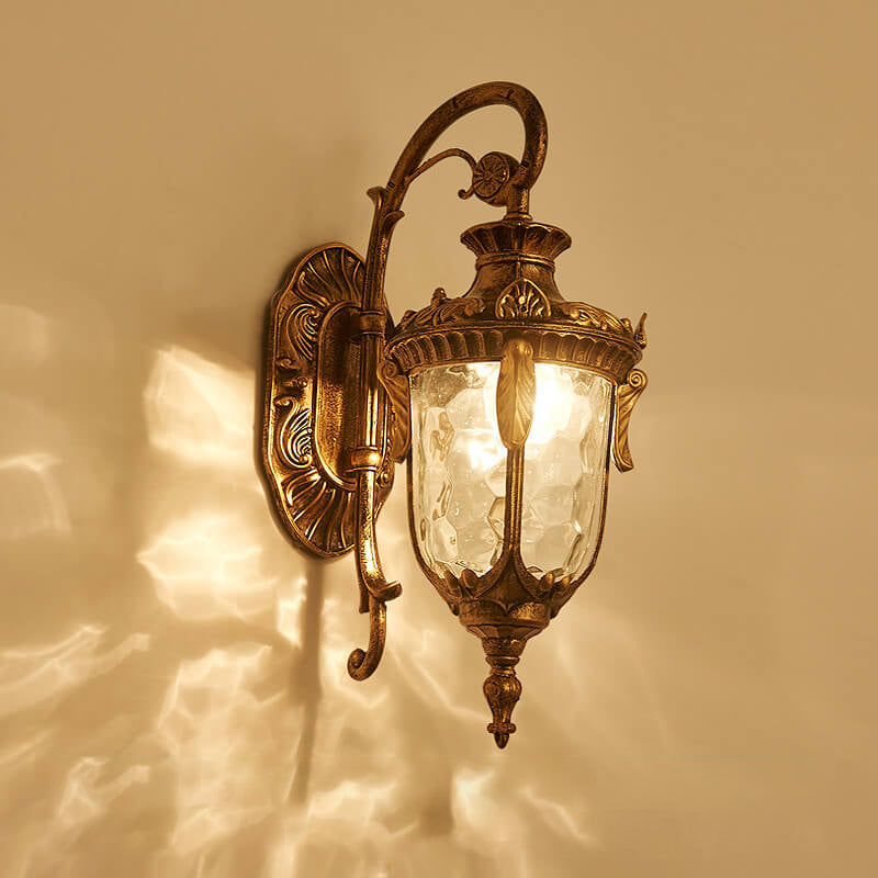 European Deluxe Lantern Outdoor Waterproof 1-Light Wall Sconce Lamp | Bowlift