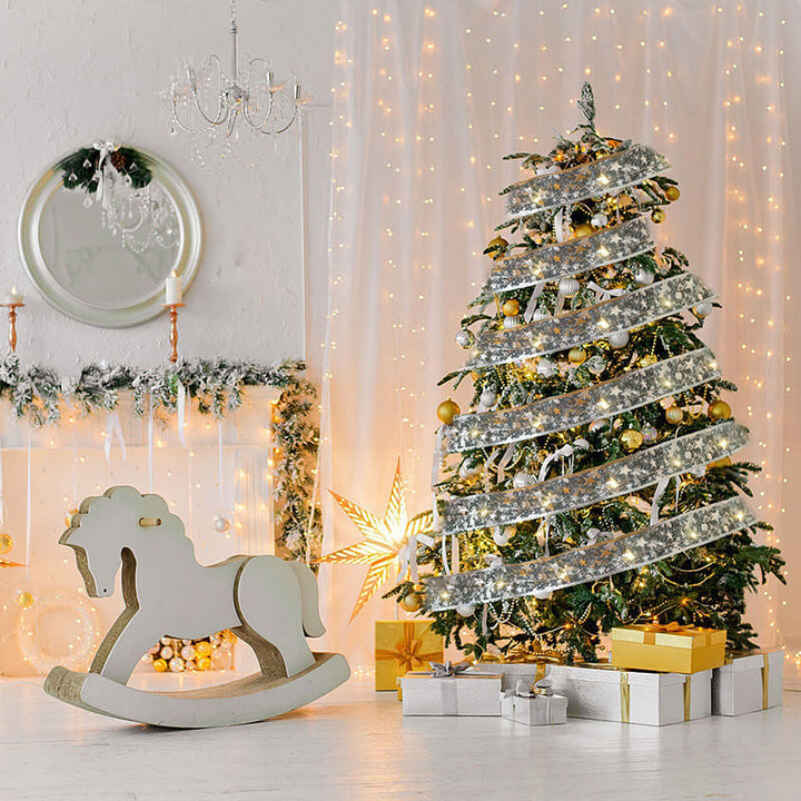 BowLift | Christmas LED Copper Wire Lights Ribbon Lights Bow Tie Ribbon Lights String Props Decorative Lights