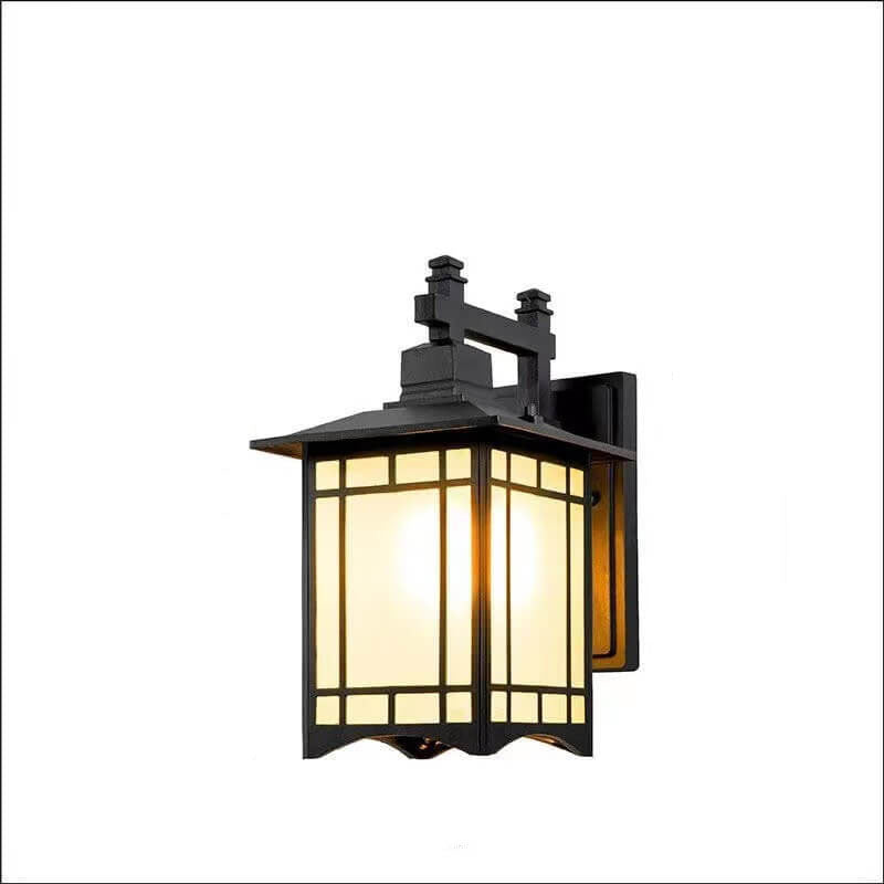 Modern Waterproof Solar Aluminum Chinese Pavilion Shape 1-Light Wall Sconce Lamp | Bowlift