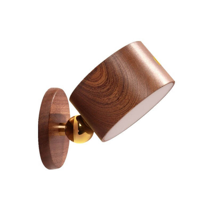 BowLift | Simple wood USB rechargeable touch magnet LED night light wall sconce lamp