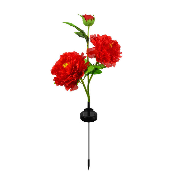 Contemporary Creative Solar Peony Flower LED Waterproof Lawn Landscape Insert Light For Outdoor Patio | Bowlift