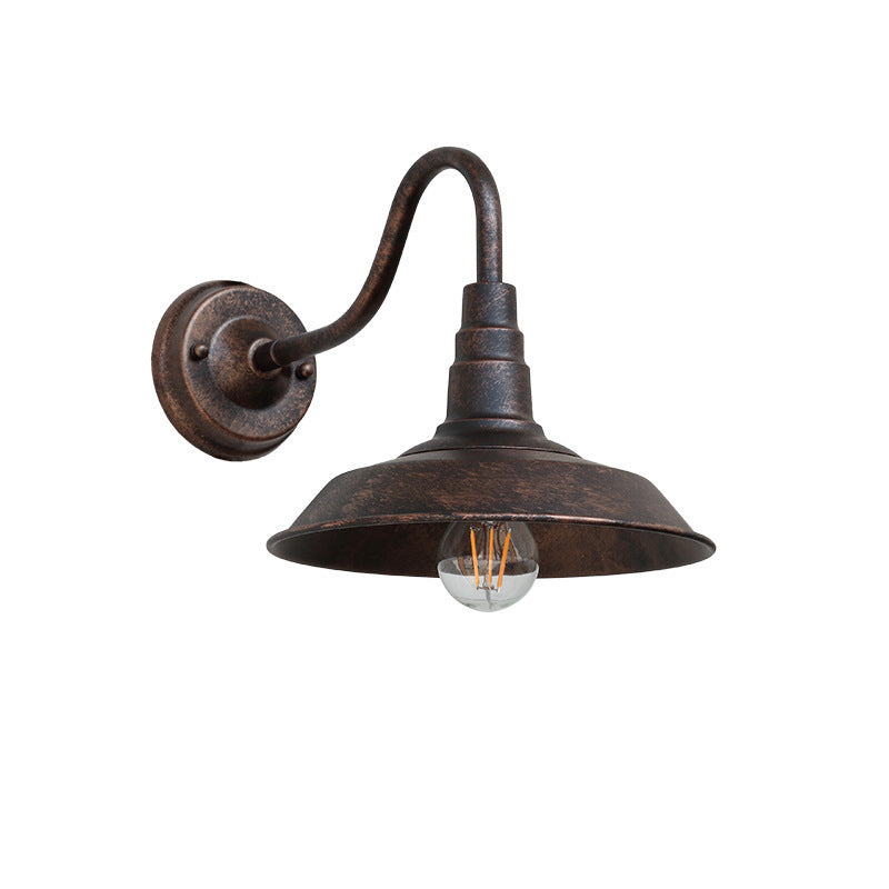 BowLift | Noctura Classic Wall Lamp | Vintage Design | Iron Frame with Round Glass Shade | 1-Light Dining Room Lighting