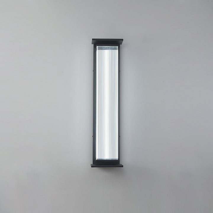 Modern Minimalist Waterproof Rectangular Stainless Steel Acrylic LED Wall Sconce Lamp For Outdoor Patio | Bowlift