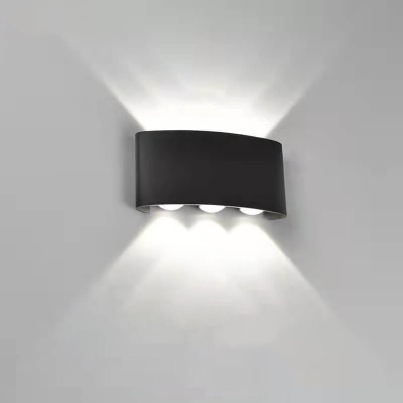 Modern Outdoor Arc Up and Down Spotlight LED Outdoor Waterproof Wall Sconce Lamp | Bowlift