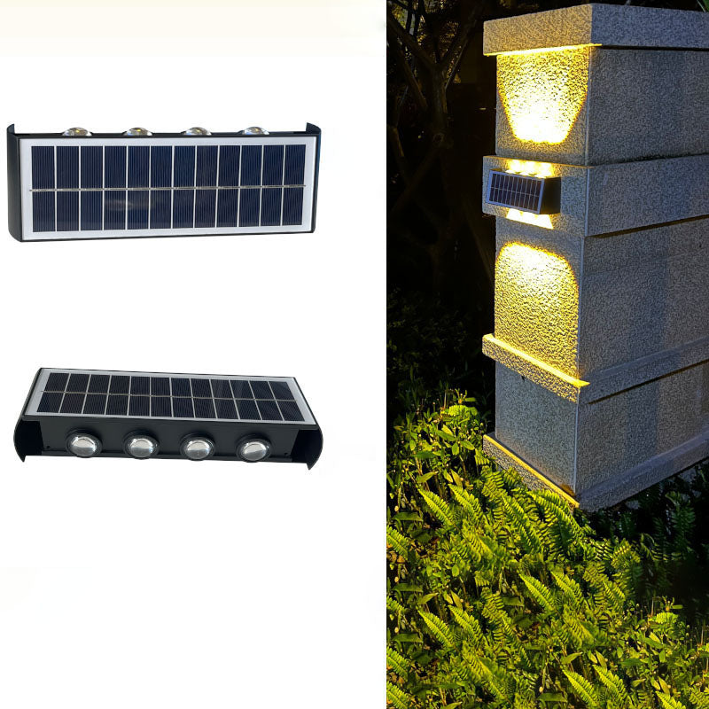 BowLift | Lumiora Modern Solar-LED Wall Lamp for Outdoors | Rectangular Design | IP56 Waterproof | Different Sizes & Light Intensities