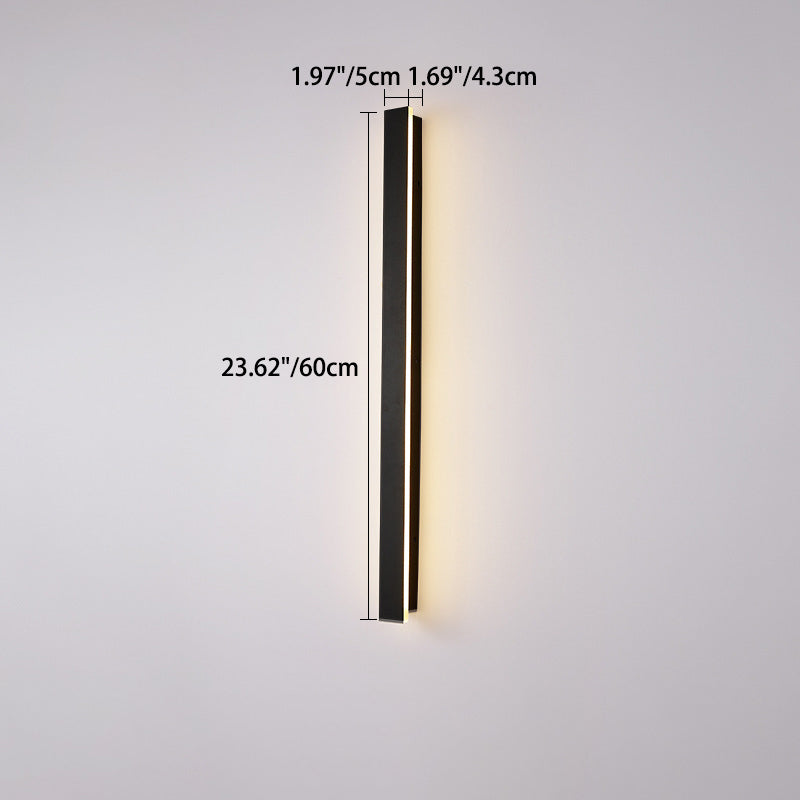Modern Minimalist Long Rectangular Aluminum Acrylic LED Wall Sconce Lamp For Garden | Bowlift
