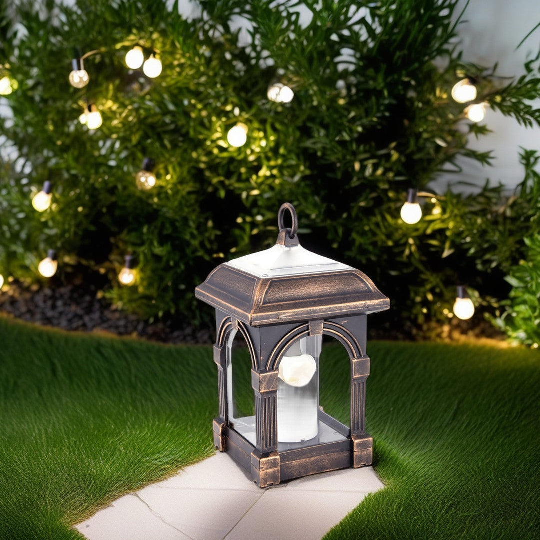 Traditional European Solar Waterproof House Cubic Plastic LED Landscape Lighting Outdoor Light For Garden | Bowlift
