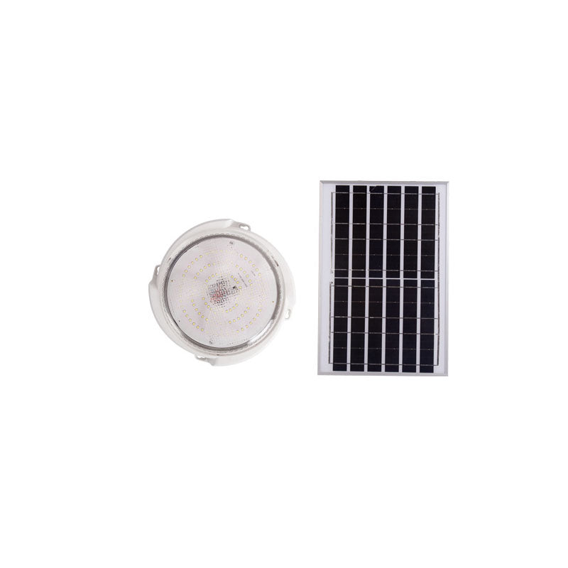Modern Round Solar LED Remote Control Outdoor Indoor Flush Mount Lighting | Bowlift