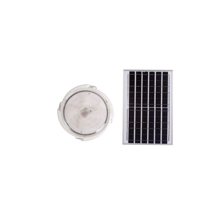 Modern Round Solar LED Remote Control Outdoor Indoor Flush Mount Lighting | Bowlift