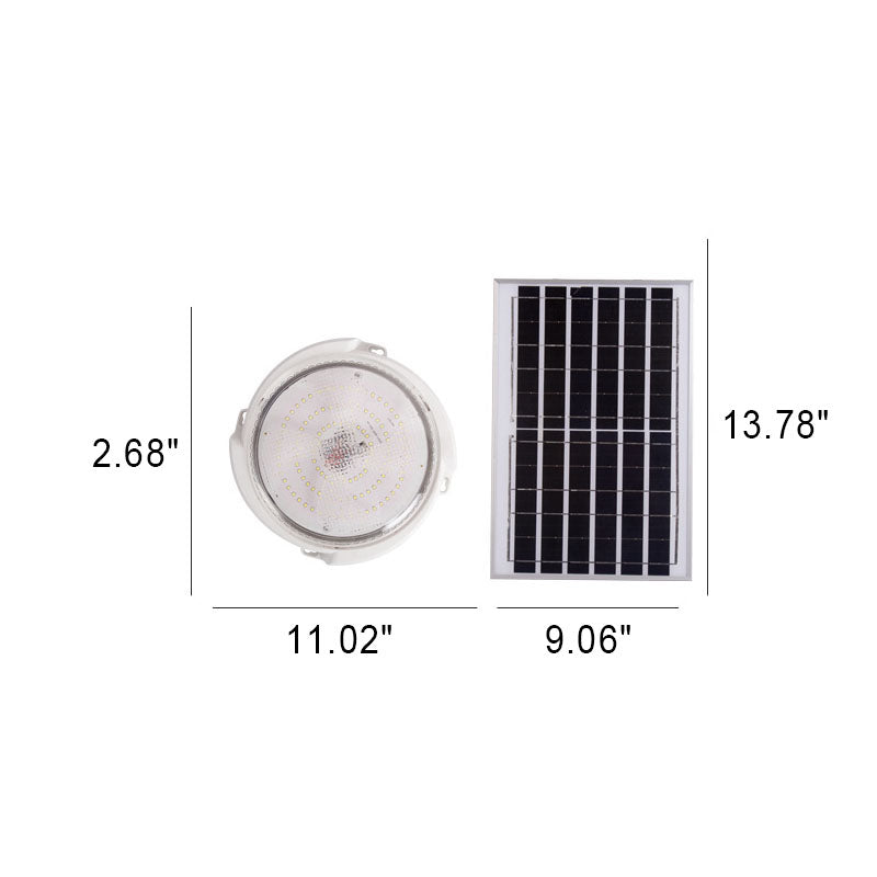 Modern Round Solar LED Remote Control Outdoor Indoor Flush Mount Lighting | Bowlift