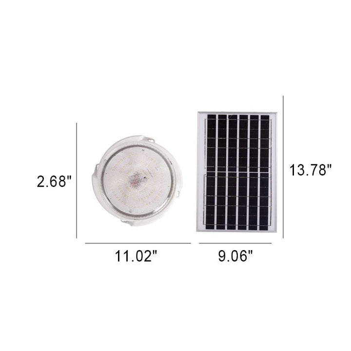 Modern Round Solar LED Remote Control Outdoor Indoor Flush Mount Lighting | Bowlift