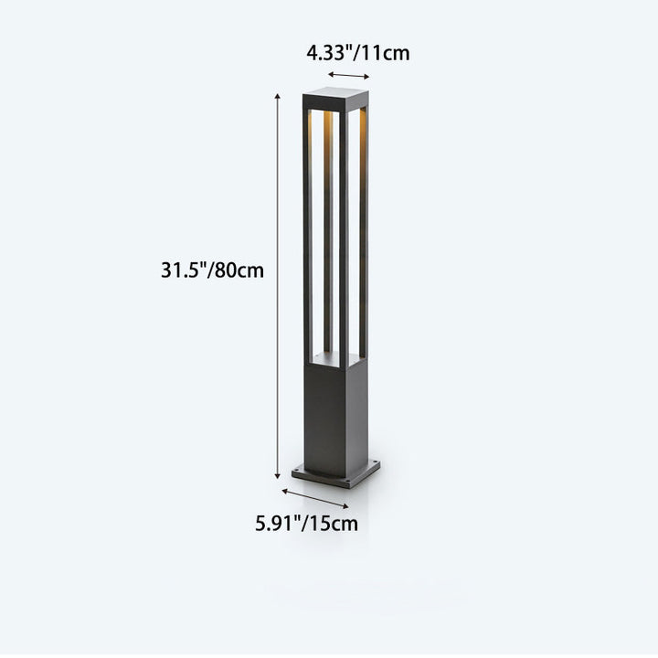 Modern Minimalist Waterproof Cylinder Square Aluminum LED Landscape Light For Garden | Bowlift