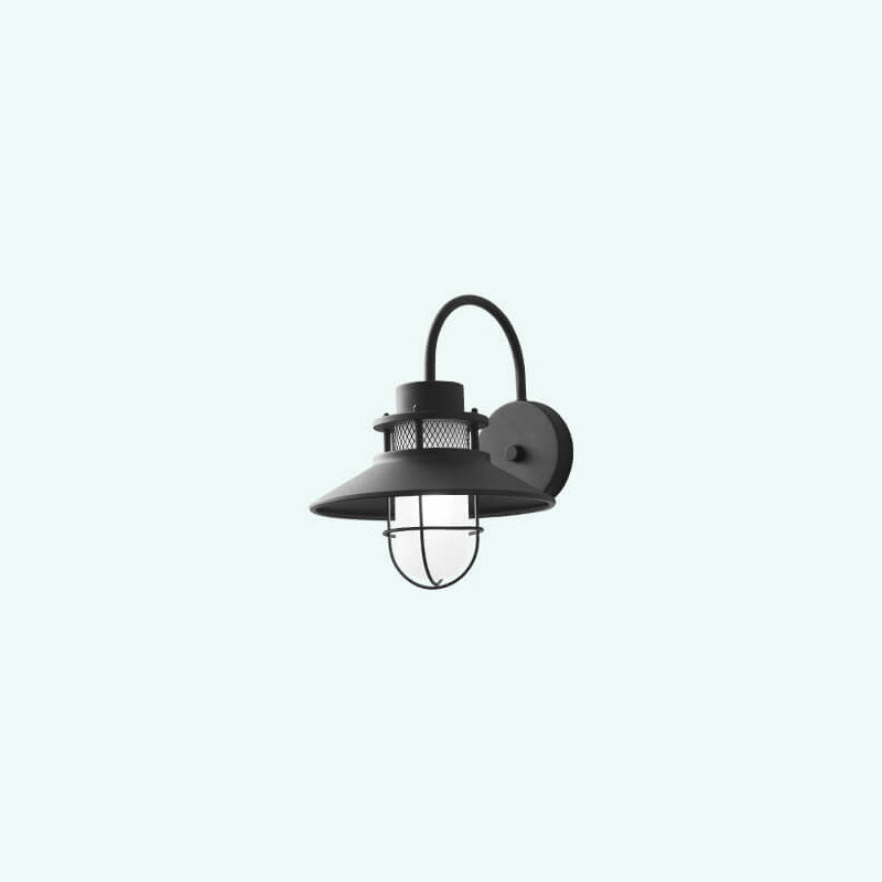 Outdoor Waterproof Iron Body 1-Light Outdoor Wall Sconce Lamp | Bowlift