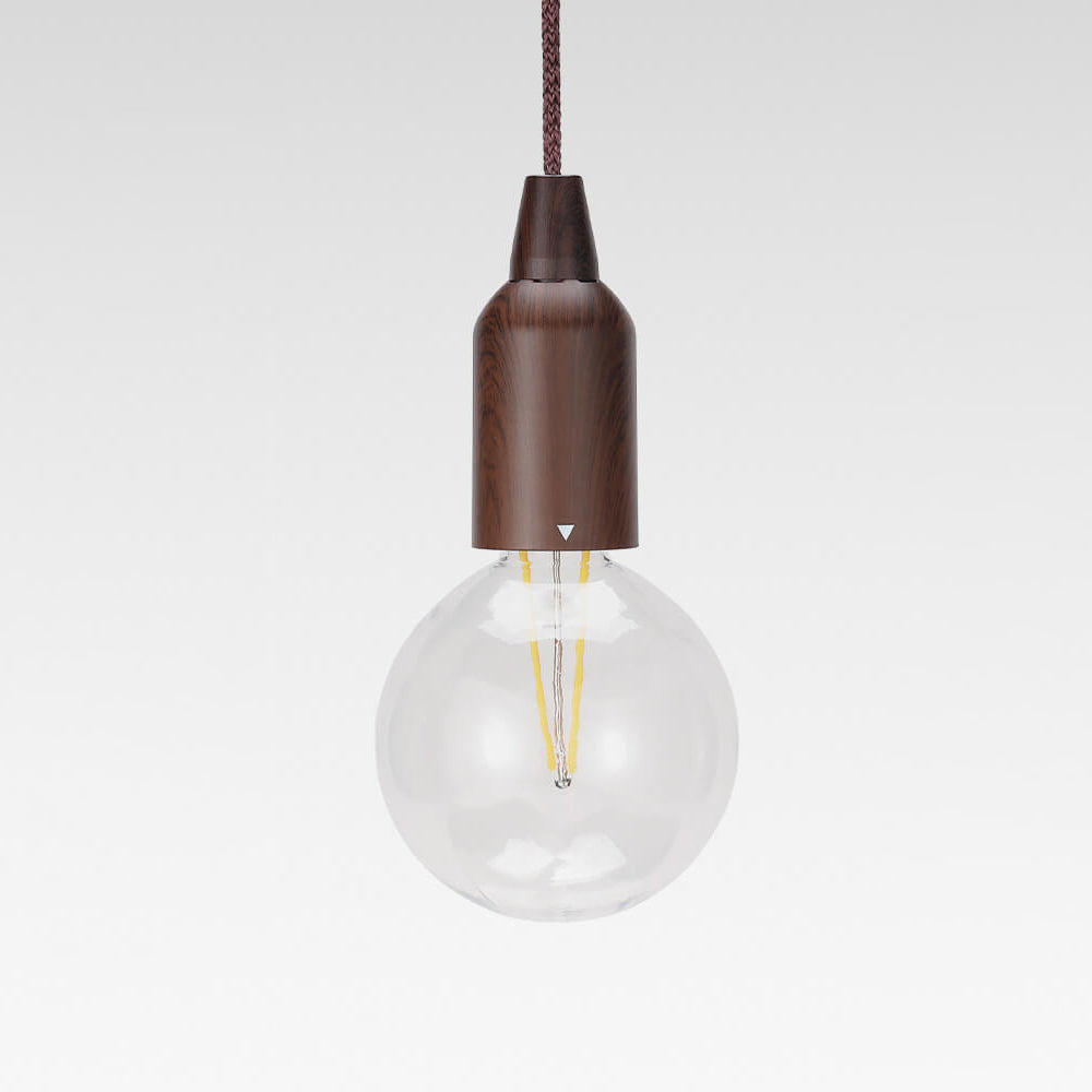 Retro Portable Waterproof Wood Round Cone Battery USB 1-Light Camping Outdoor Light | Bowlift