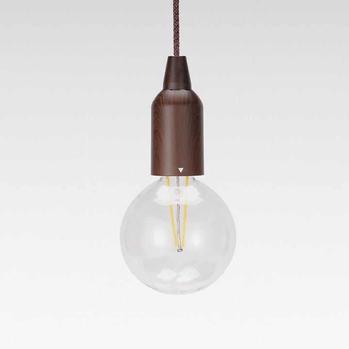 Retro Portable Waterproof Wood Round Cone Battery USB 1-Light Camping Outdoor Light | Bowlift