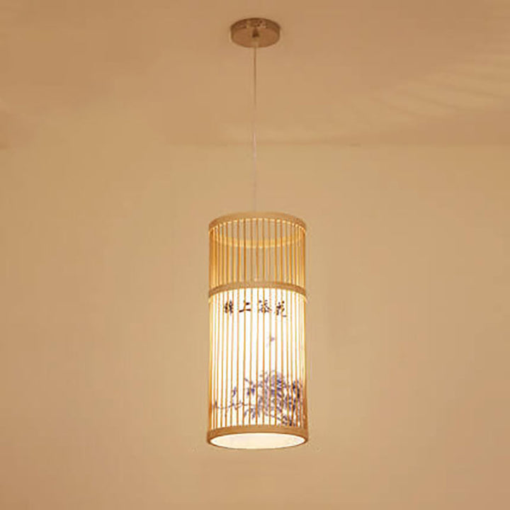 BowLift | Bambora Zen Pendant Light | Handwoven Bamboo Lantern | Japanese Design | Natural Elegance