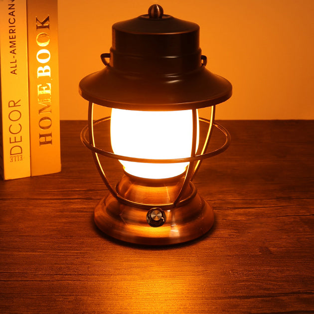 Traditional Farmhouse Waterproof Rechargeable Iron Acrylic Cylinder LED Table Lamp For Entertainment Room | Bowlift
