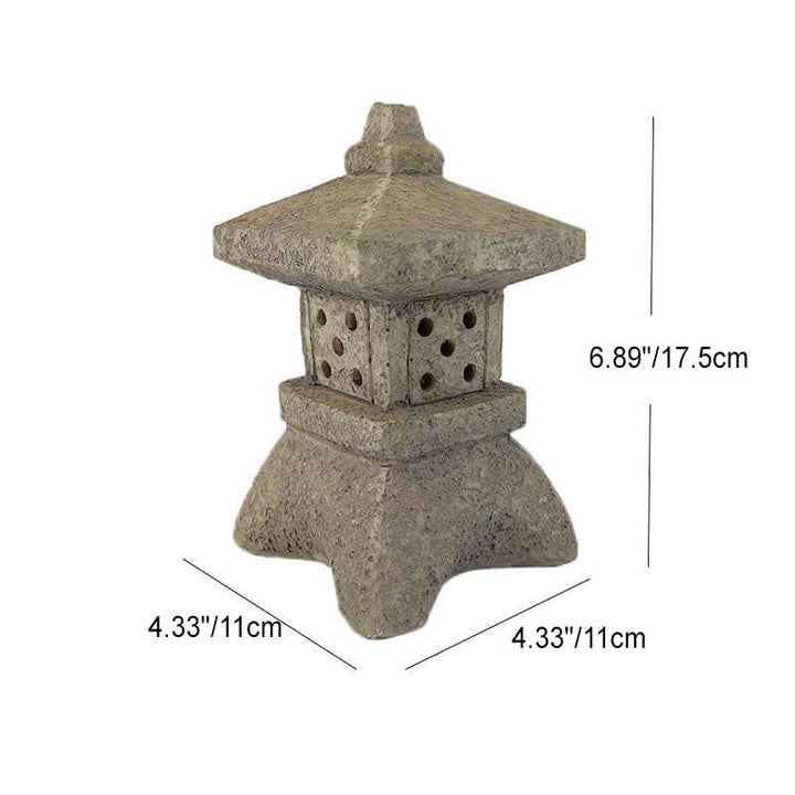 Retro Decorative Solar Tower Resin LED Outdoor Landscape Lighting | Bowlift