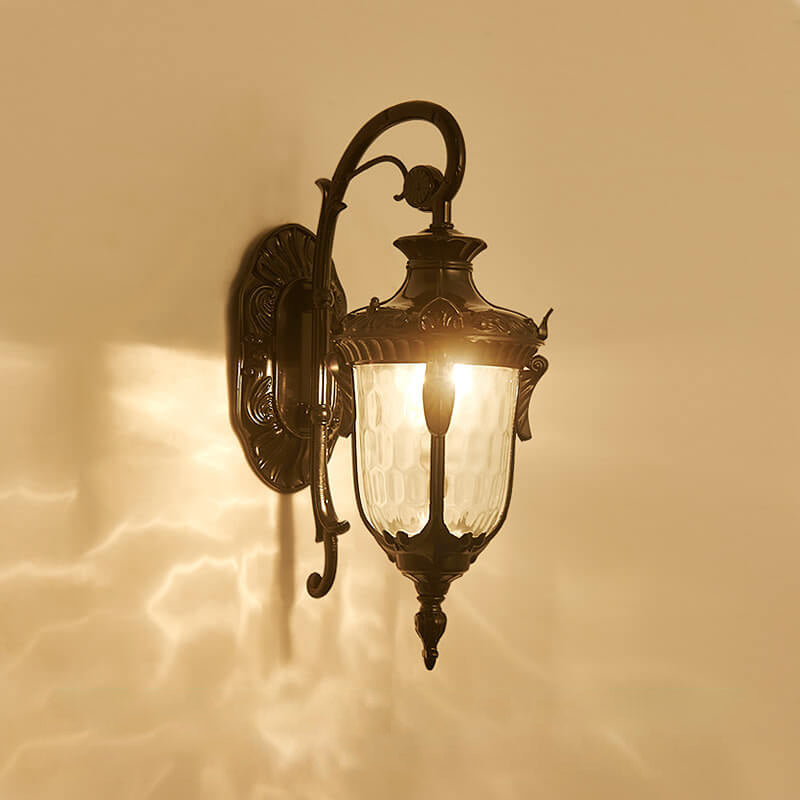 European Deluxe Lantern Outdoor Waterproof 1-Light Wall Sconce Lamp | Bowlift