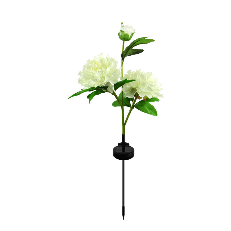 Contemporary Creative Solar Peony Flower LED Waterproof Lawn Landscape Insert Light For Outdoor Patio | Bowlift
