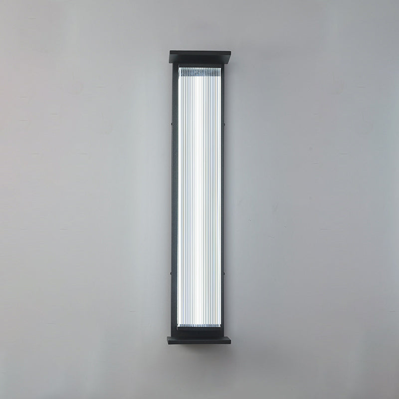 Modern Minimalist Waterproof Rectangular Stainless Steel Acrylic LED Wall Sconce Lamp For Outdoor Patio | Bowlift