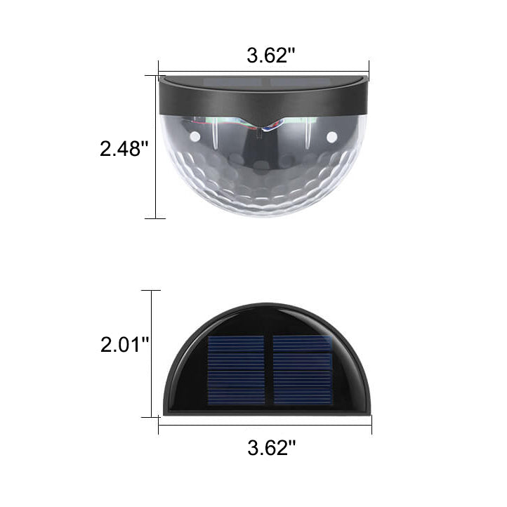 Solar Semi Circle Outdoor Waterproof Light Shadow Fence Wall Sconce Lamp | Bowlift