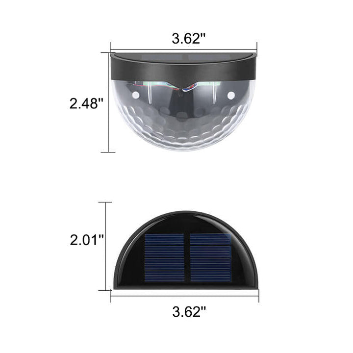 Solar Semi Circle Outdoor Waterproof Light Shadow Fence Wall Sconce Lamp | Bowlift