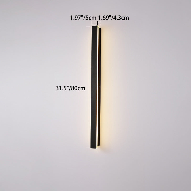 Modern Minimalist Long Rectangular Aluminum Acrylic LED Wall Sconce Lamp For Garden | Bowlift