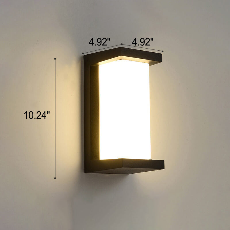 Modern Creative Geometry Aluminum Outdoor Waterproof LED Wall Sconce Lamp | Bowlift