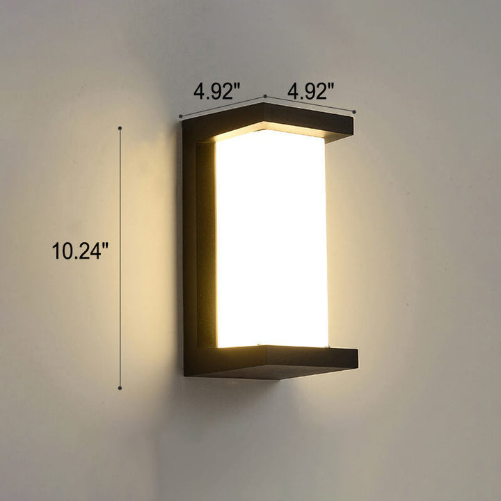 Modern Creative Geometry Aluminum Outdoor Waterproof LED Wall Sconce Lamp | Bowlift