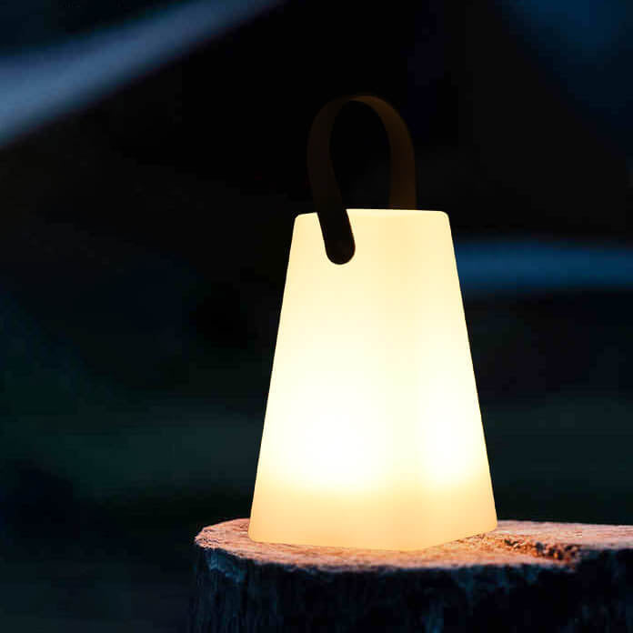 Modern Simplicity Plastic Round Square Hand LED Table Lamp For Outdoor Patio | Bowlift