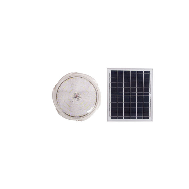 Modern Round Solar LED Remote Control Outdoor Indoor Flush Mount Lighting | Bowlift