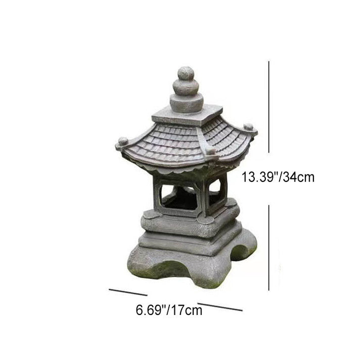 Retro Decorative Solar Tower Resin LED Outdoor Landscape Lighting | Bowlift