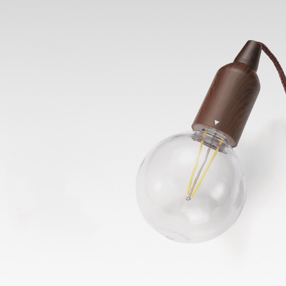 Retro Portable Waterproof Wood Round Cone Battery USB 1-Light Camping Outdoor Light | Bowlift