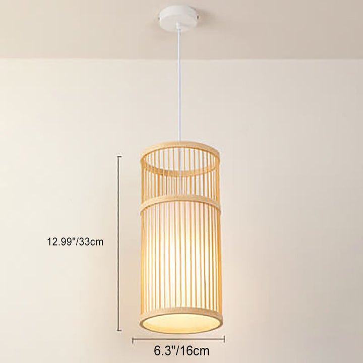 BowLift | Bambora Zen Pendant Light | Handwoven Bamboo Lantern | Japanese Design | Natural Elegance